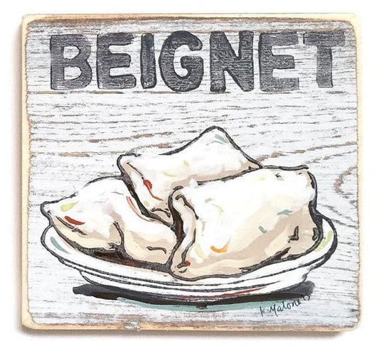 Beignet Wood Sign