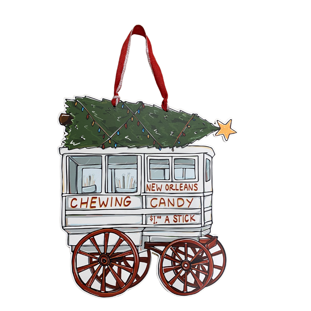 Christmas Candy Cart Door Hanger