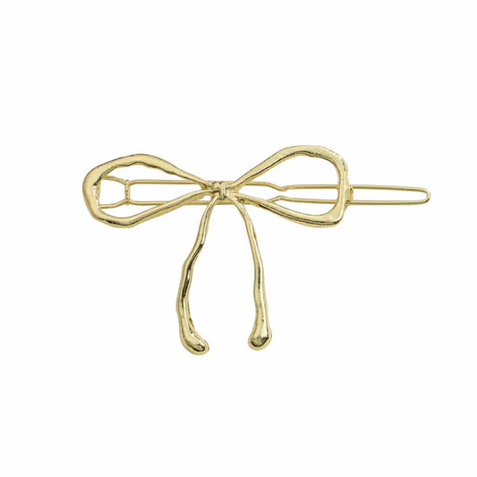 Gold Bow Barette Clip