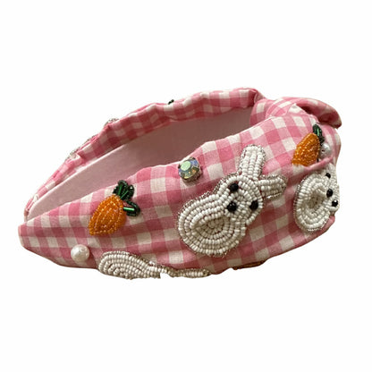 Gingham Bunny Headband