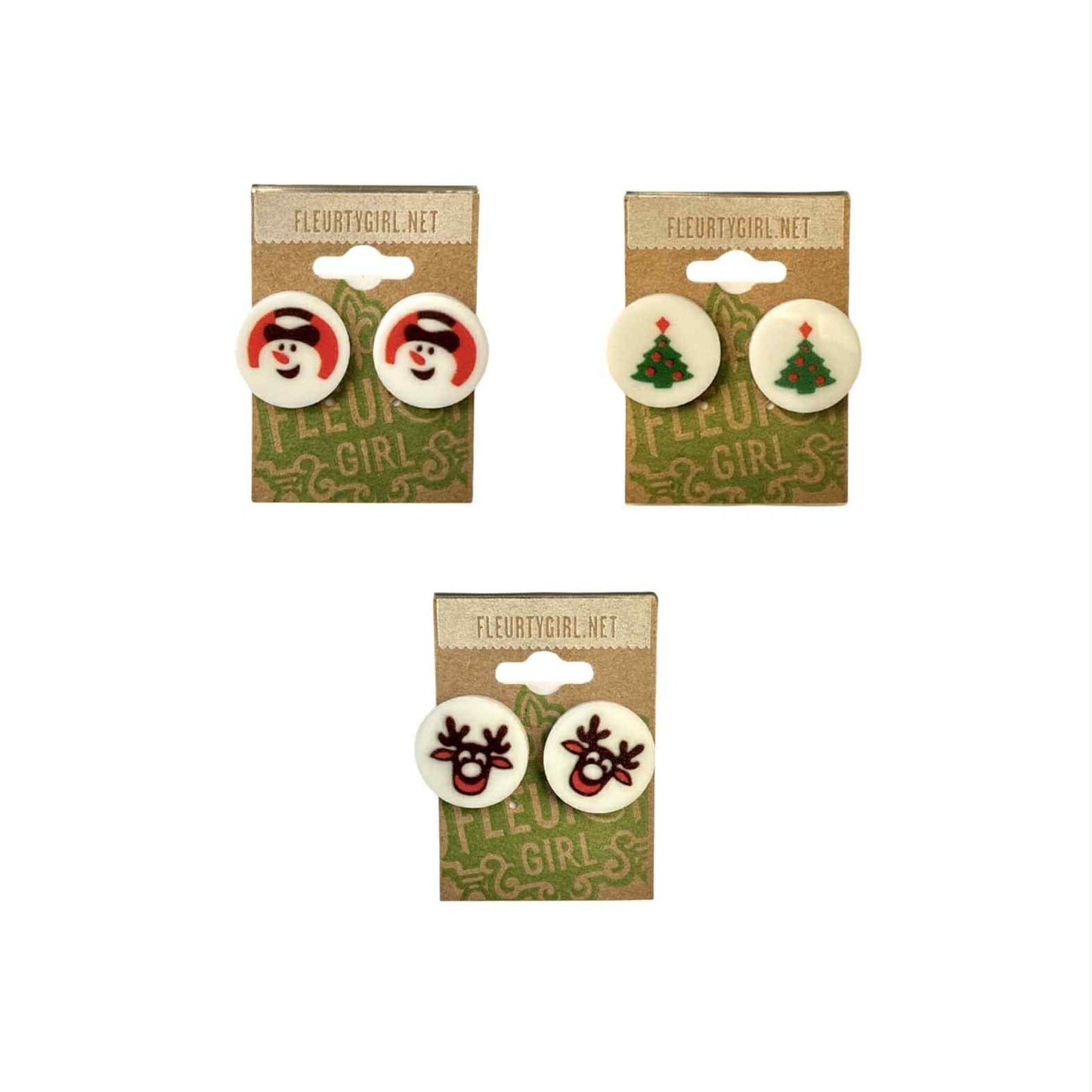 Christmas Sugar Cookie Stud Earring