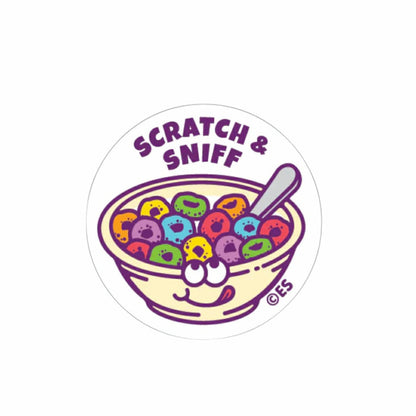 Fruity O's Cereal Scratch & Sniff Stickers
