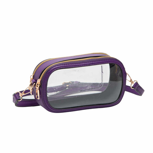 Clear Rectangular Bag, Purple