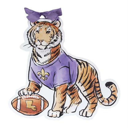 Double Sided Tiger Football Door Hanger