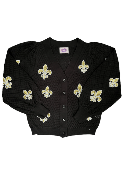 Fleur de Lis Puff Cardigan