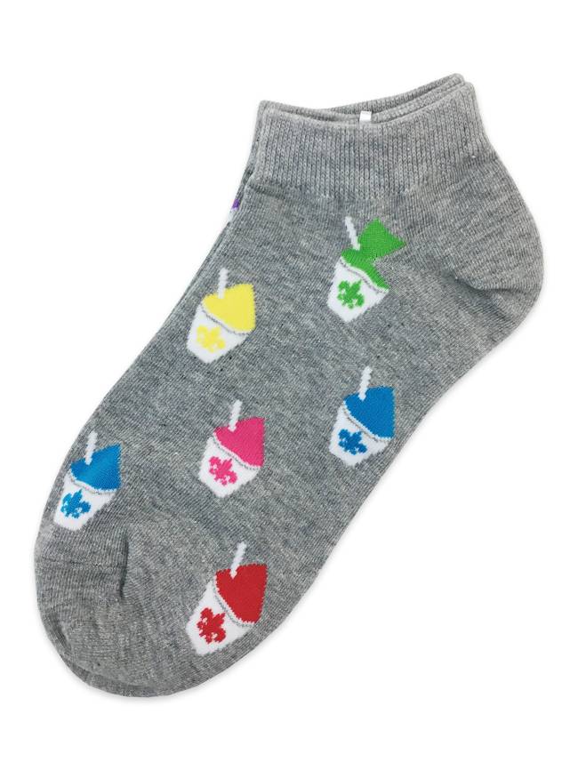 Fleur de Lis Snoball Ankle Socks