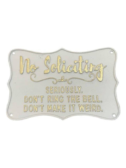 No Soliciting Sign