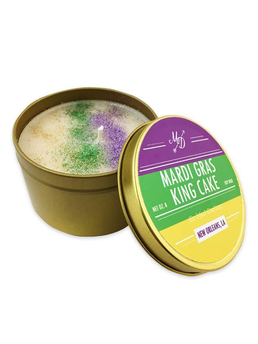 King Cake Candle Tin