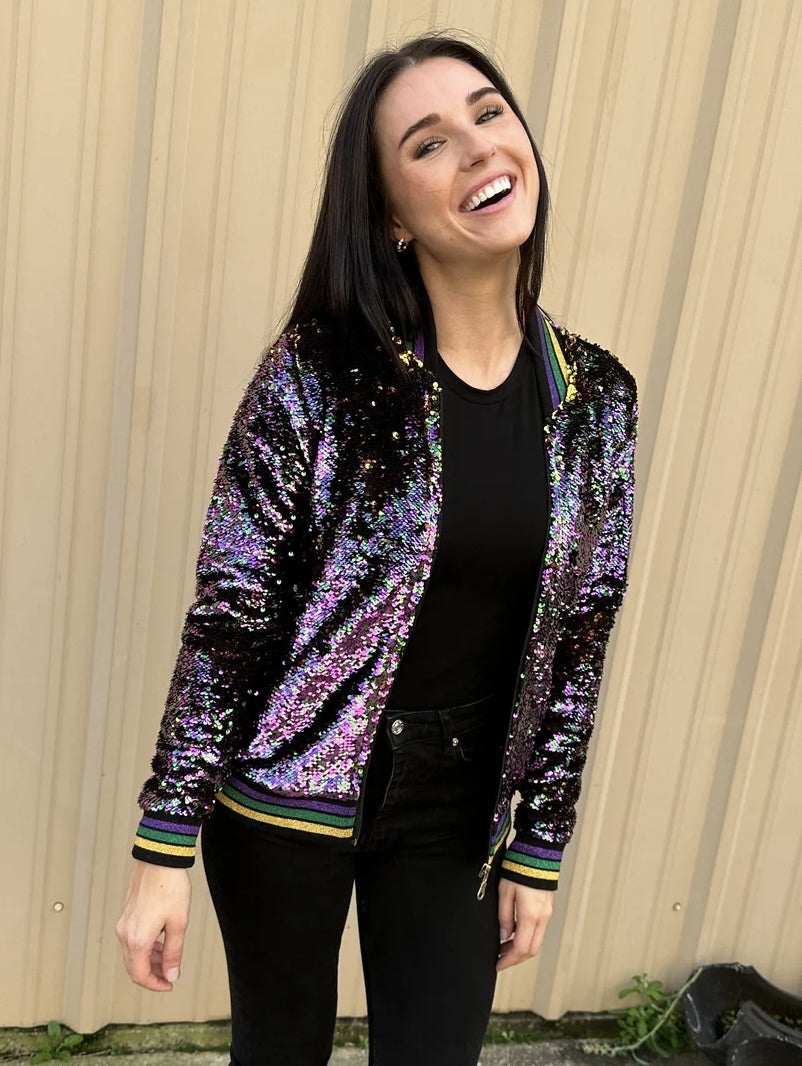 Mardi Gras Confetti Sequin Jacket