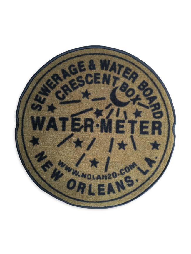 Indoor New Orleans Water Meter Rug, Gold