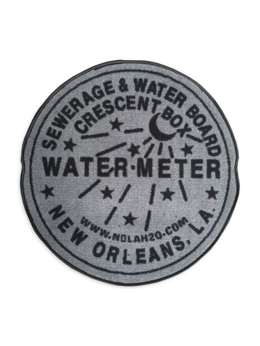 Indoor New Orleans Water Meter Rug, Grey