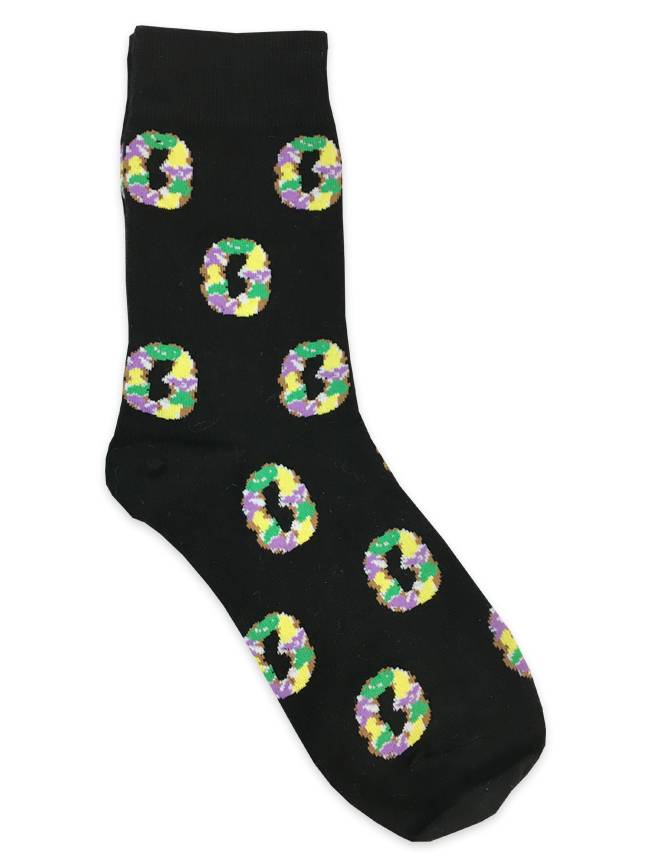 King Cake Socks, Black