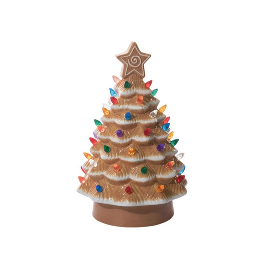 Ceramic Light Up Gingerbread Tree, Medium