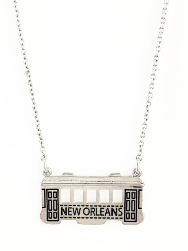 New Orleans Streetcar Necklace in Silver