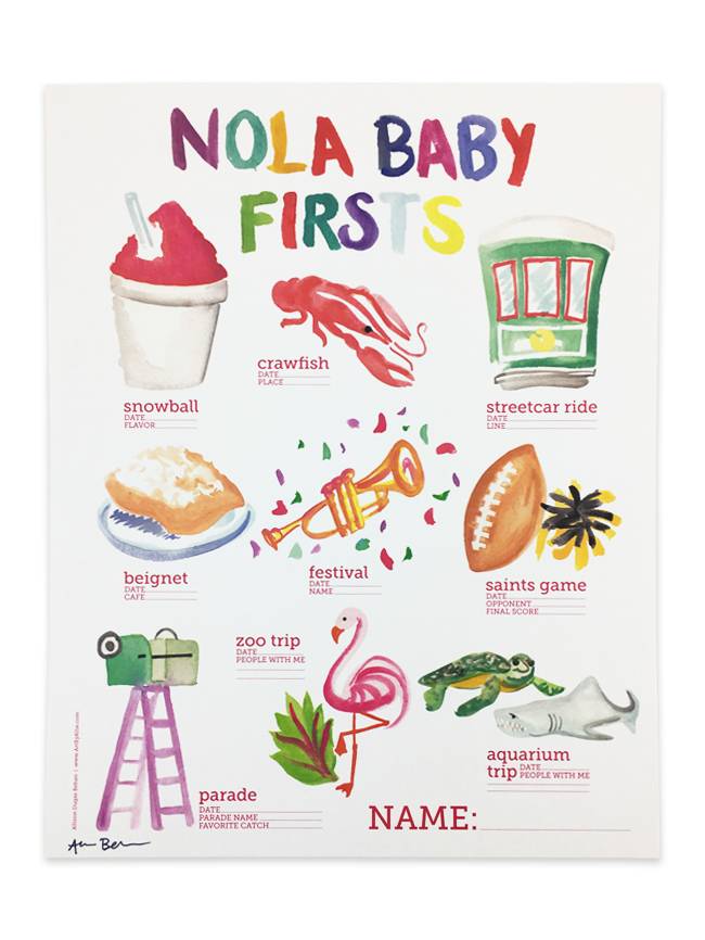 NOLA Baby Firsts Poster