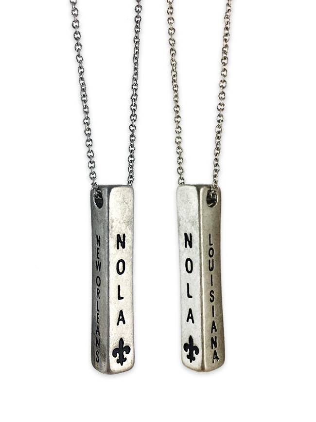 NOLA Bar Necklace in Silver