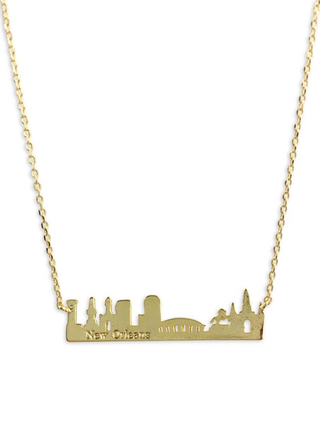 NOLA Skyline Necklace in Gold