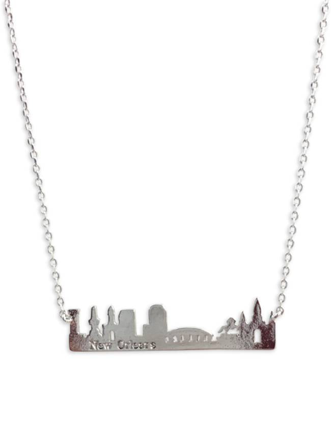 NOLA Skyline Necklace in Silver