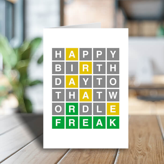 Wordle Freak Card