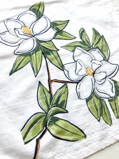 Magnolia Tea Towel