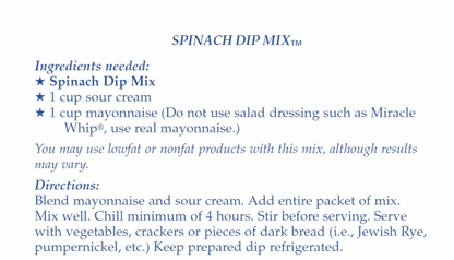 Spinach Dip Mix