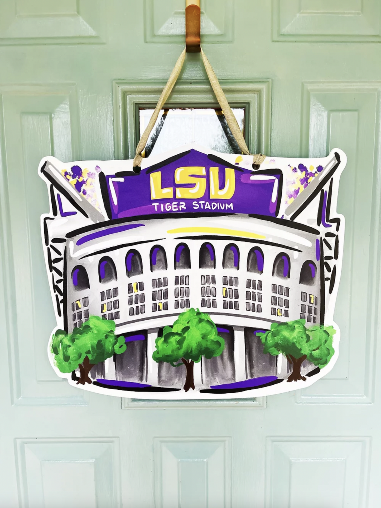 LSU Stadium Door Hanger