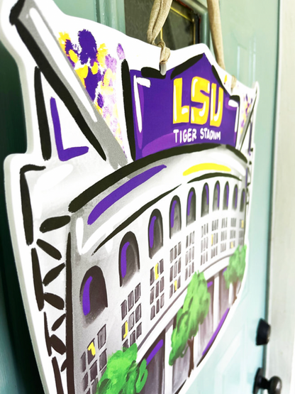 LSU Stadium Door Hanger