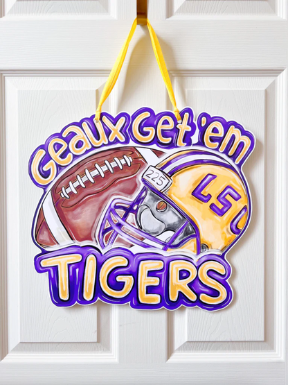 Go Get 'em Tigers Door Hanger