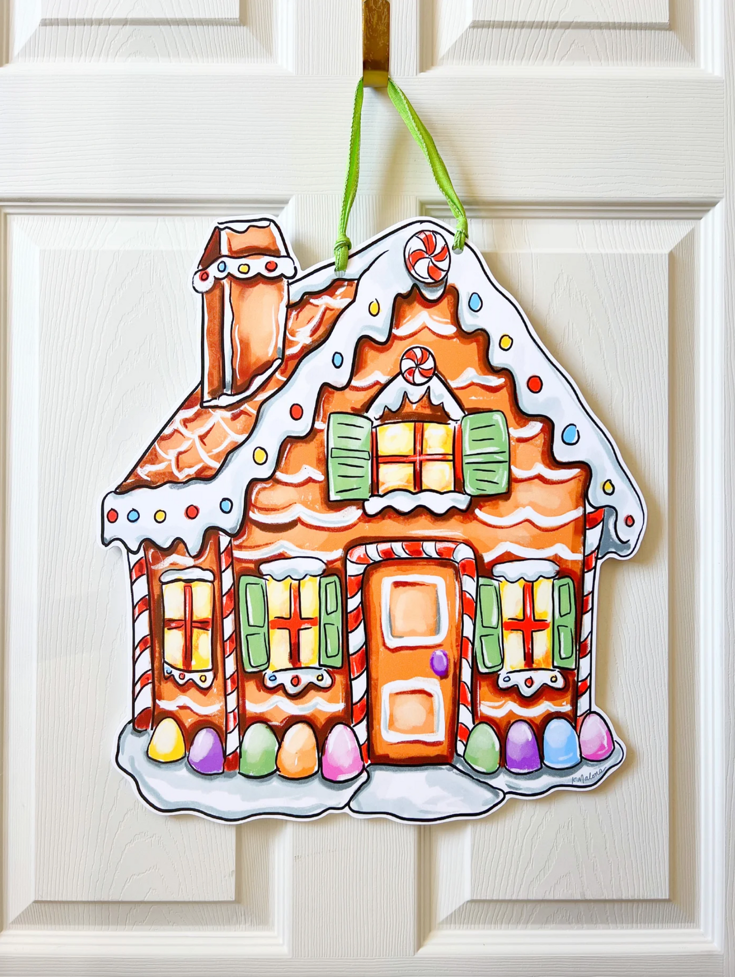 Gingerbread Candy House Door Hanger