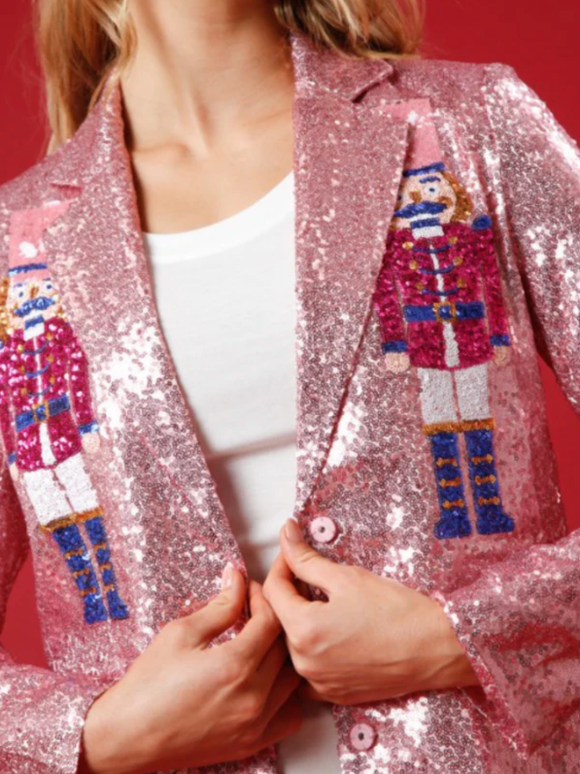 Nutcracker Sequin Bazer, Pink