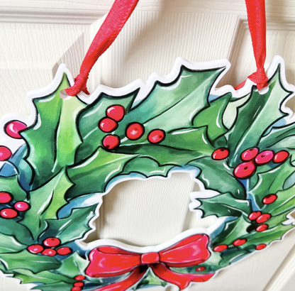 Holly Wreath Door Hanger