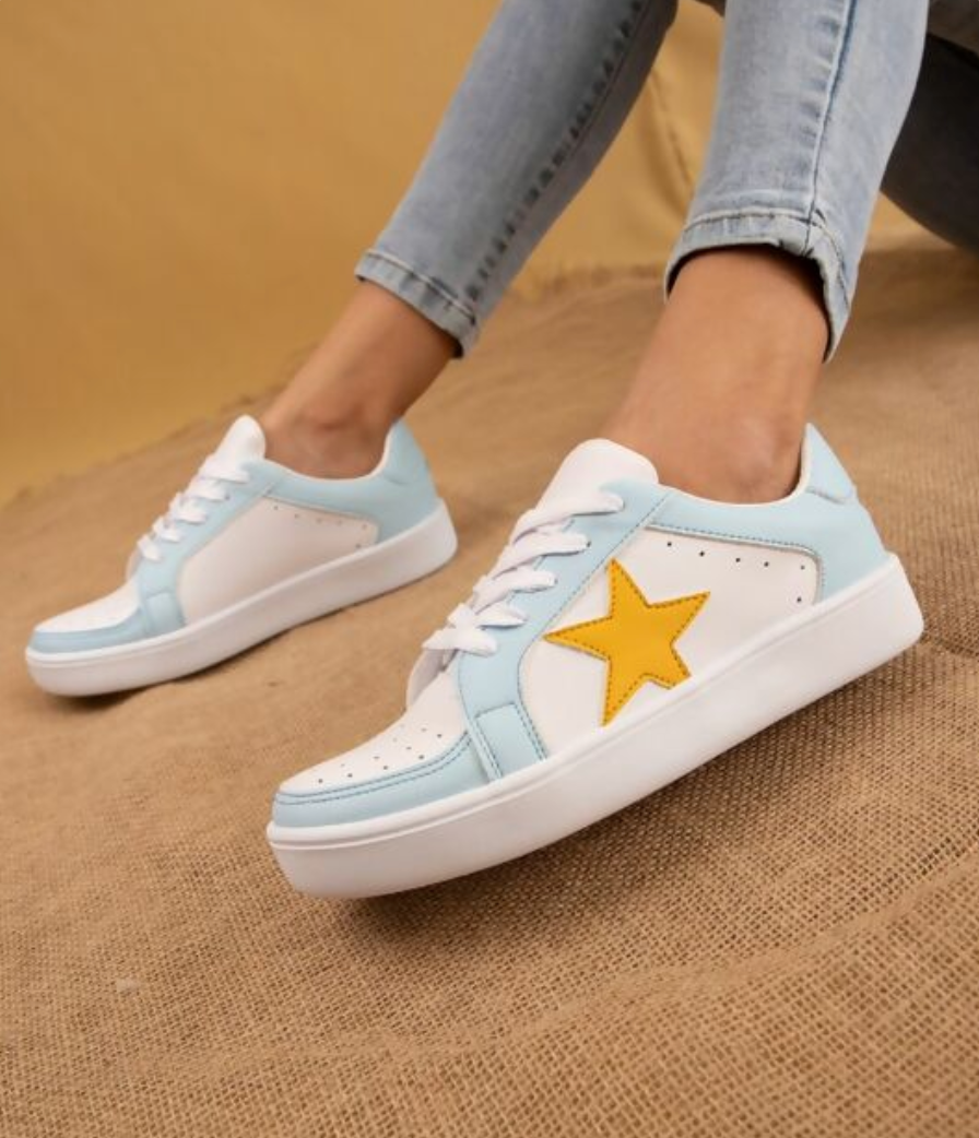 Blue Trim Yellow Star Shoes