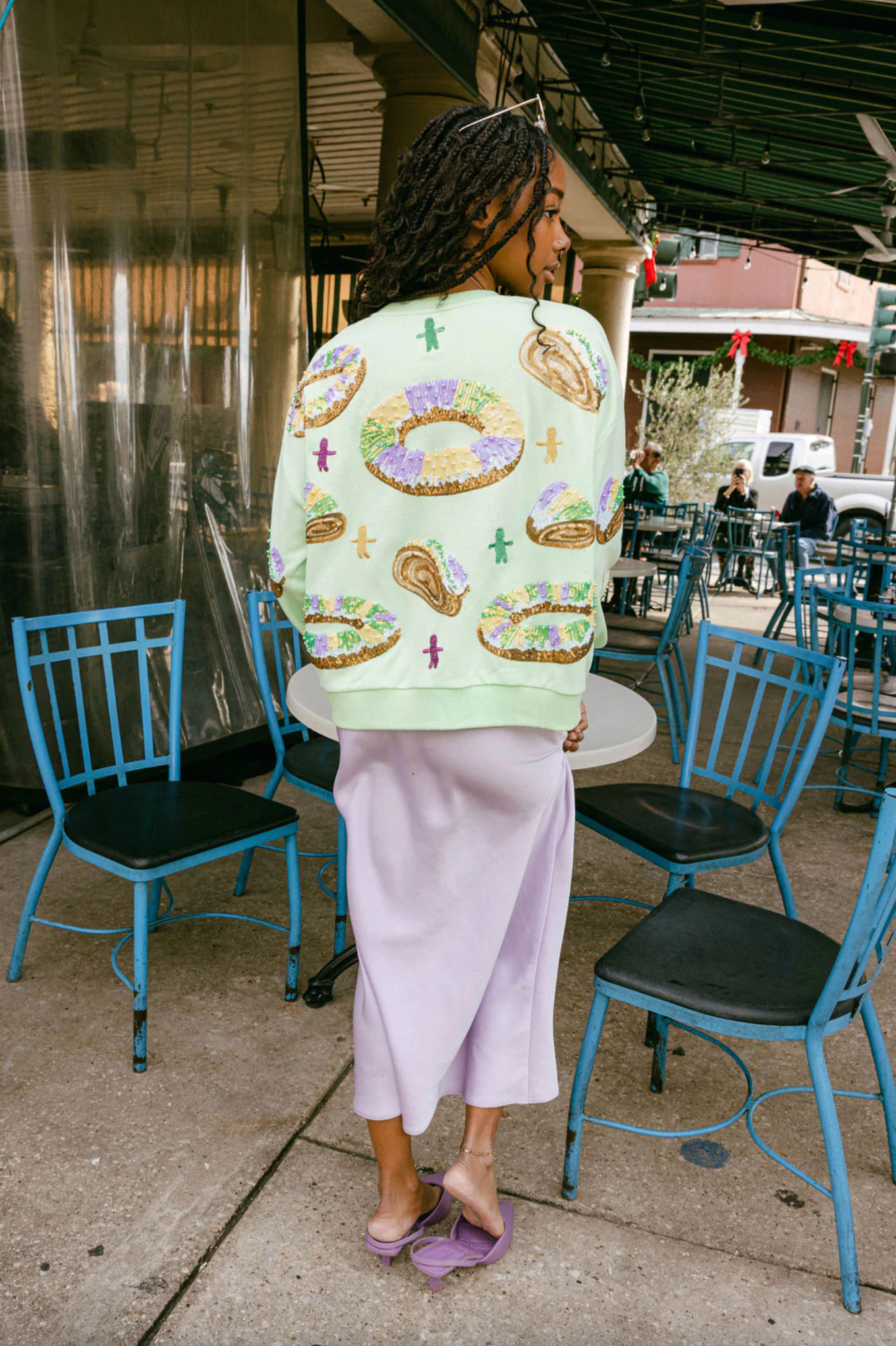 Green King Cake & Baby Sweatshirt