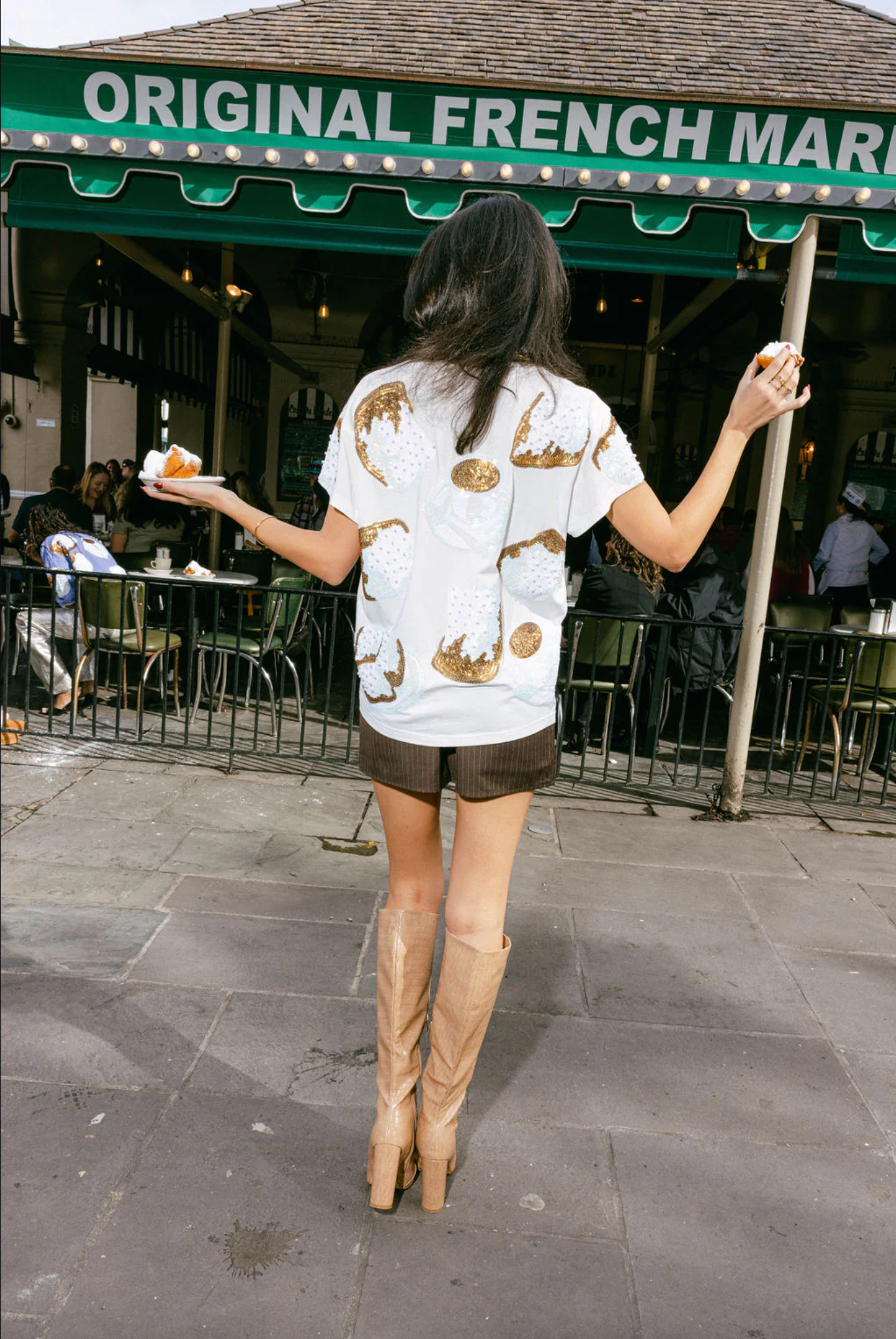 White Beignet Tee