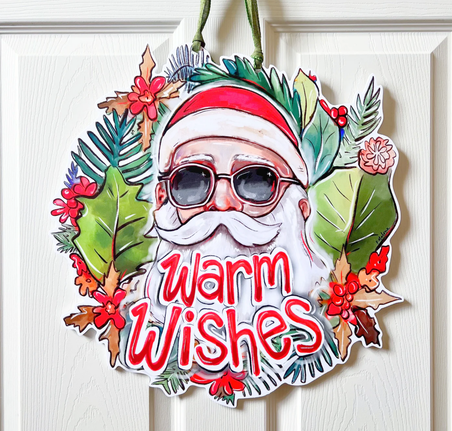 Warm Wishes Santa Door Hanger