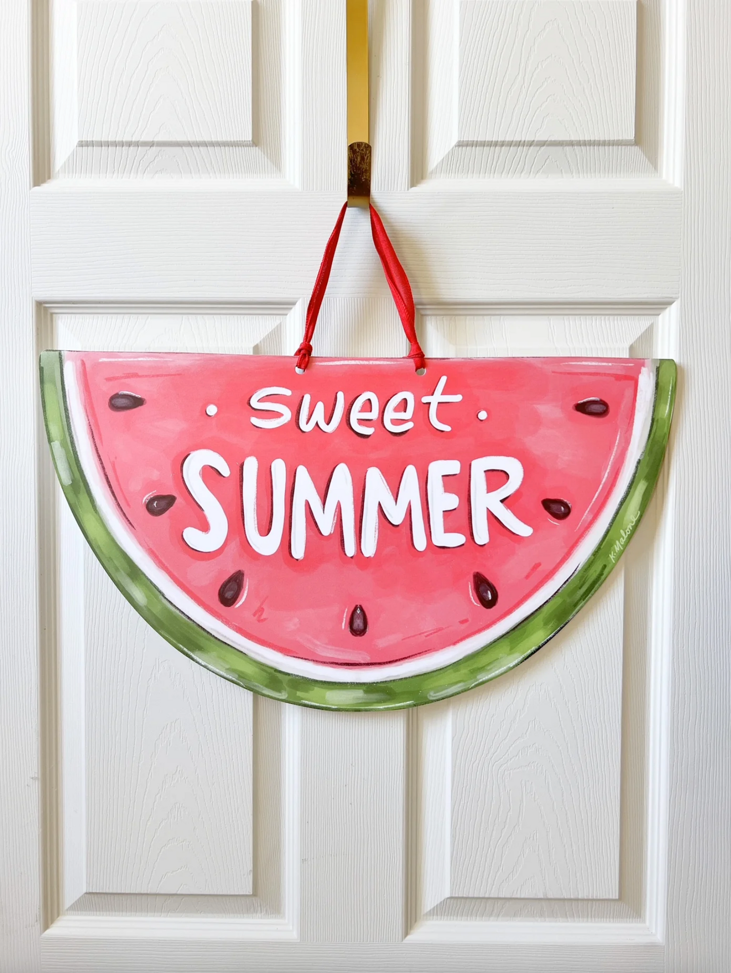 Sweet Summer Watermelon Door Hanger