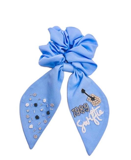 Swiftie Hair Scrunchie, Blue