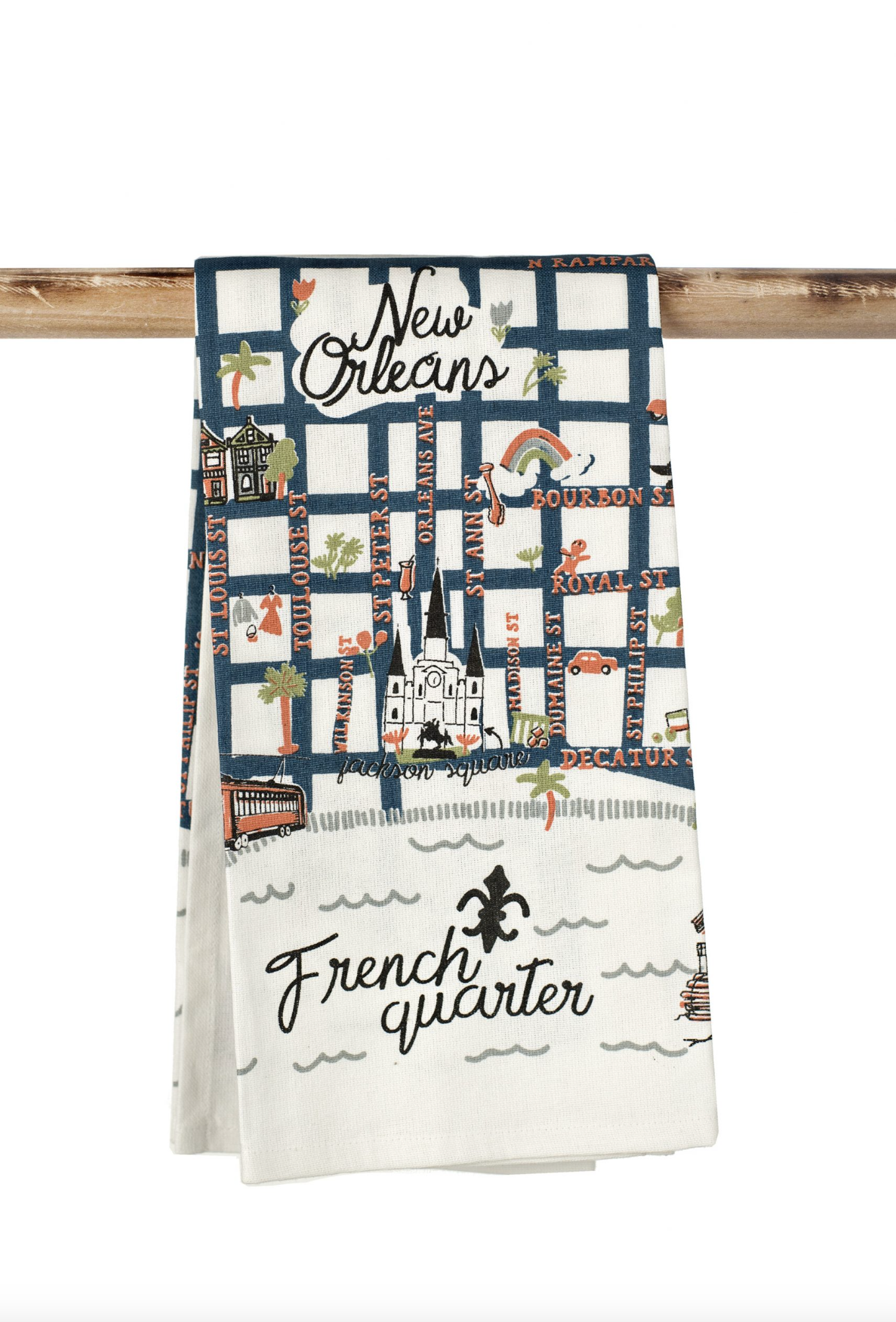 French Quarter Map Towel