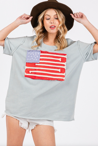 Loose Fit Flag Tee