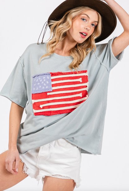 Loose Fit Flag Tee