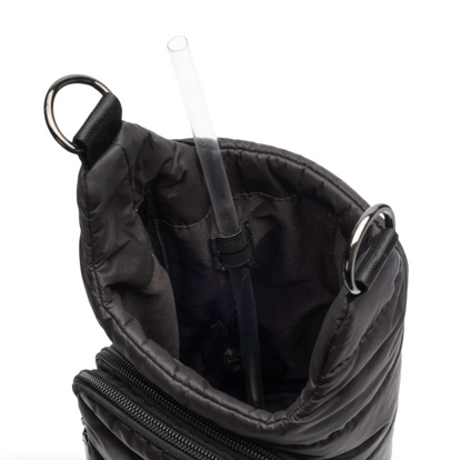 Crossbody HydroBag w/Handle Zipper,  Black