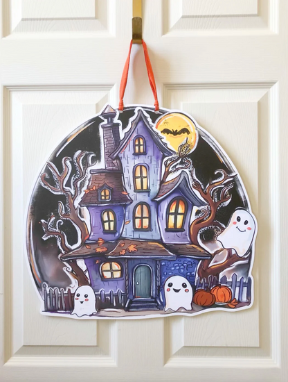 Haunted House Door Hanger