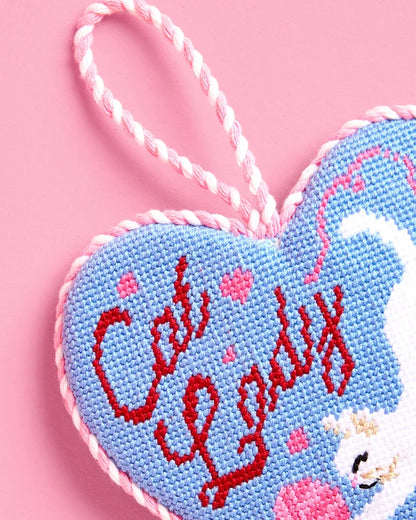 Cat Lady Needlepoint Ornament