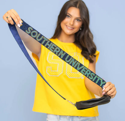 Southern University Beaded Purse Strap