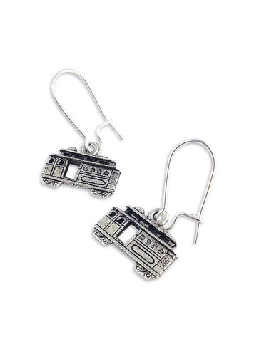 Streetcar Dangle Earrings, Silver