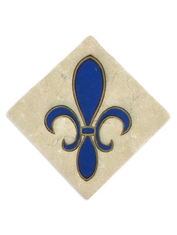 Fleur de Lis Coaster, 4x4