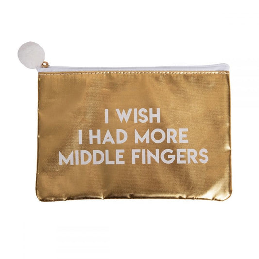 More Middle Fingers Gold Pouch