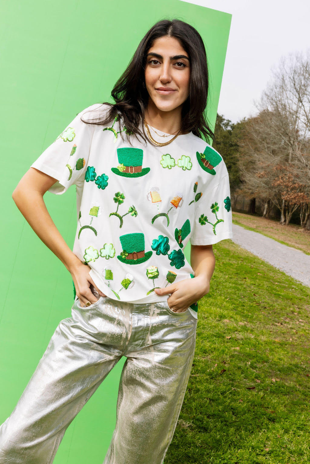 St Patrick's Day Icon Tee, White