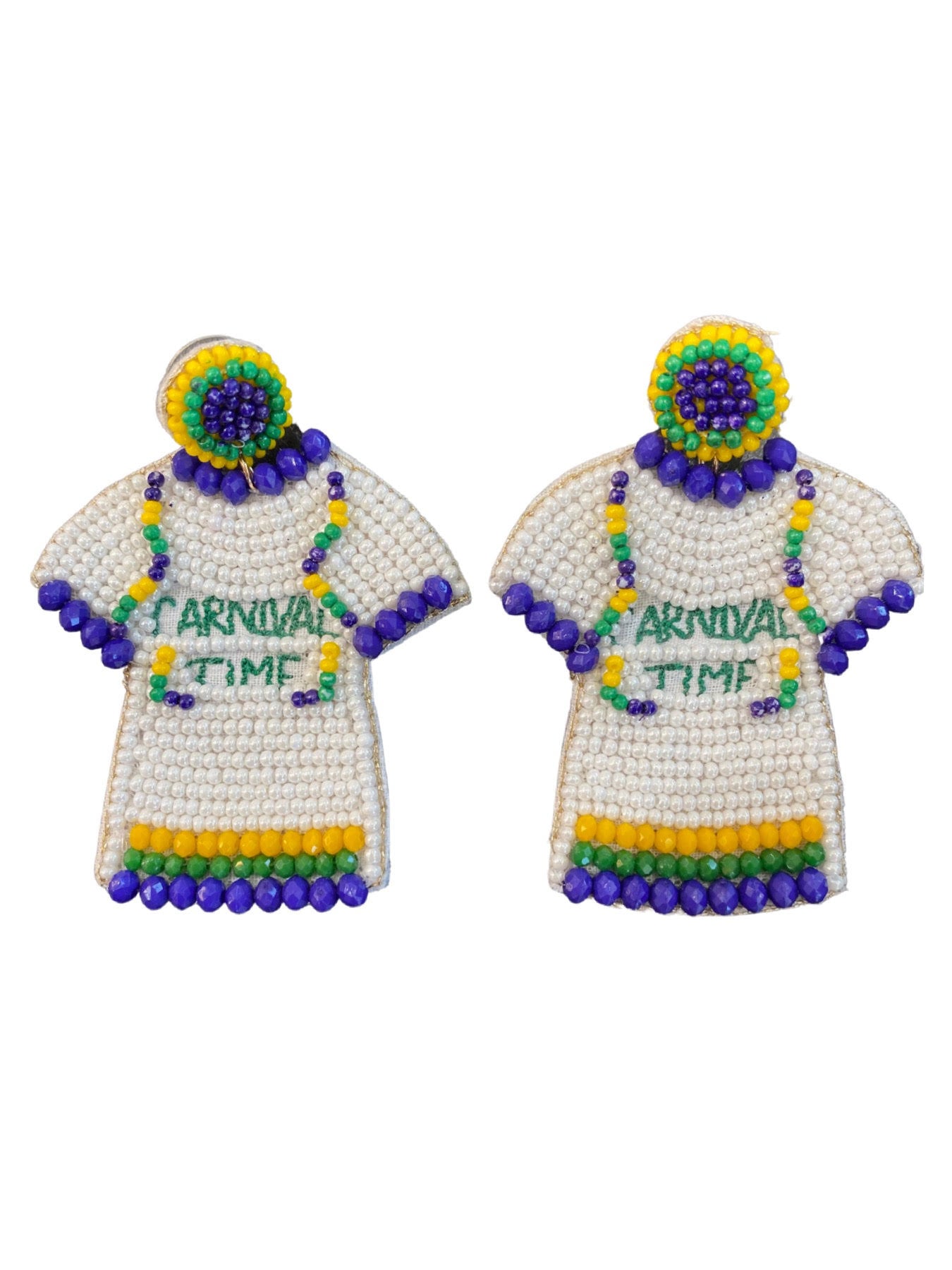 Carnival Time Tee Beaded Earrings