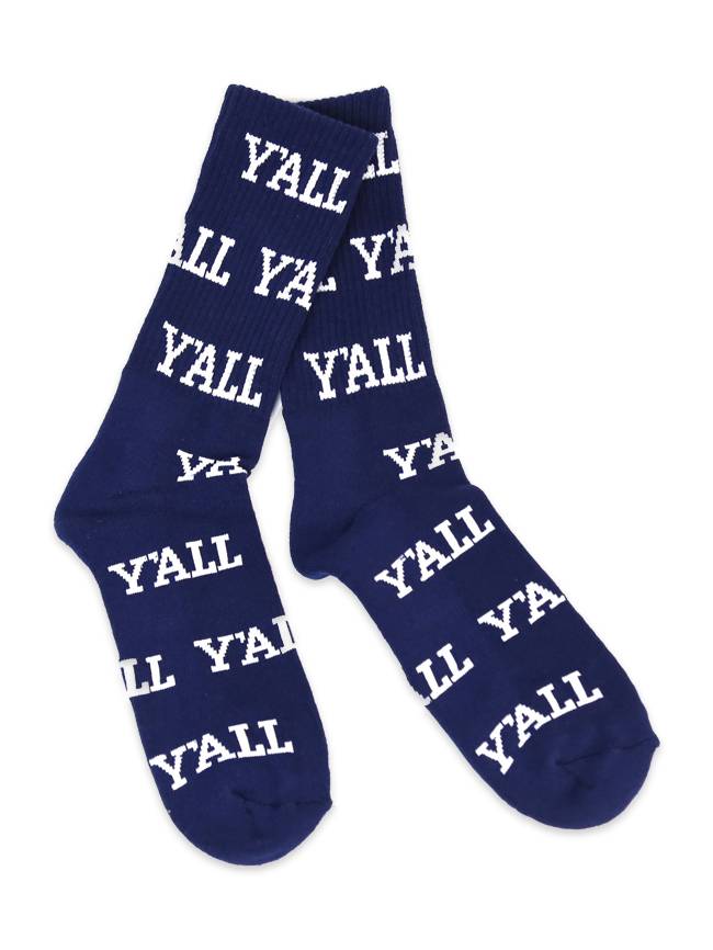 Y'all Crew Sock, Navy